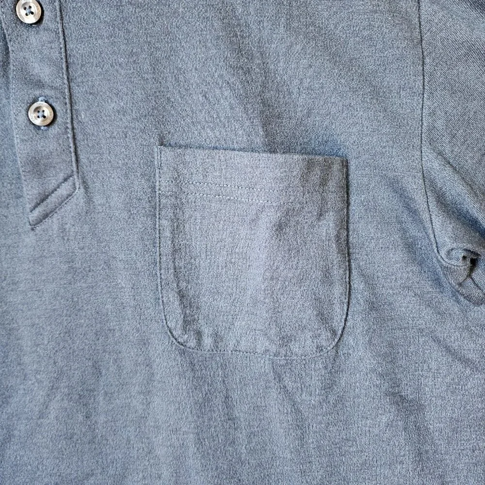 The North Face Blue Pocket‎ Short Sleeve Logo Polo Shirt Men's Size Small